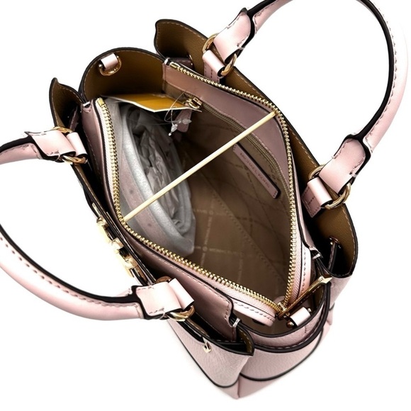 Michael Kors Reed Small Satchel Crossbody Bag Powder Blush (NWT) - Picture 10 of 13